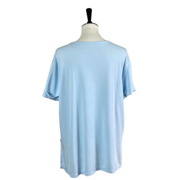 Stylus Women’s Top Pullover Crew Neck Rolled Sleeve Light Baby Blue Size Large - Picture 4 of 14